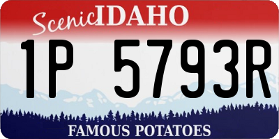 ID license plate 1P5793R