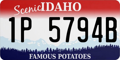 ID license plate 1P5794B