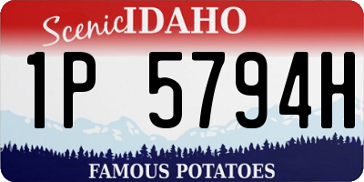ID license plate 1P5794H
