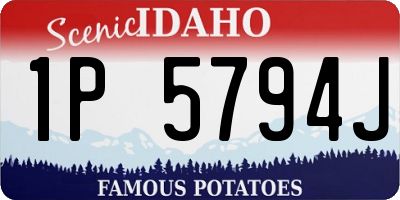 ID license plate 1P5794J