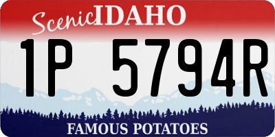 ID license plate 1P5794R