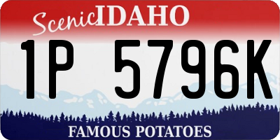ID license plate 1P5796K