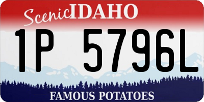 ID license plate 1P5796L