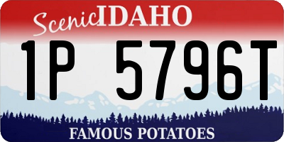 ID license plate 1P5796T