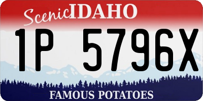 ID license plate 1P5796X