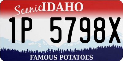 ID license plate 1P5798X