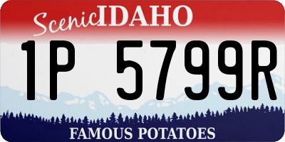 ID license plate 1P5799R