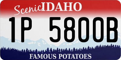 ID license plate 1P5800B