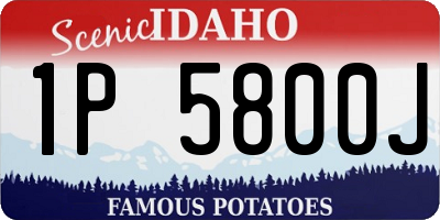 ID license plate 1P5800J