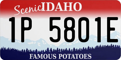 ID license plate 1P5801E