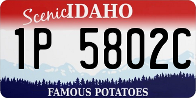 ID license plate 1P5802C