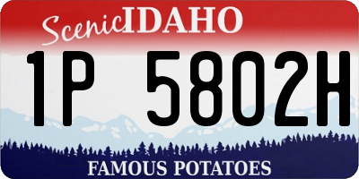 ID license plate 1P5802H