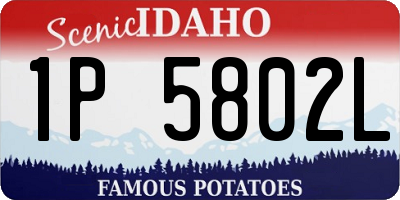 ID license plate 1P5802L
