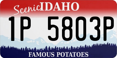 ID license plate 1P5803P