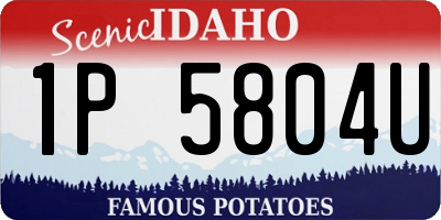 ID license plate 1P5804U