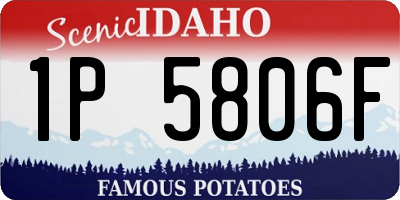 ID license plate 1P5806F