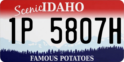 ID license plate 1P5807H