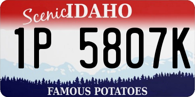 ID license plate 1P5807K