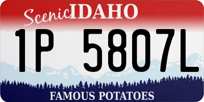 ID license plate 1P5807L