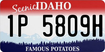 ID license plate 1P5809H