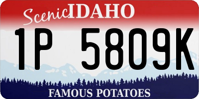ID license plate 1P5809K