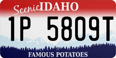 ID license plate 1P5809T