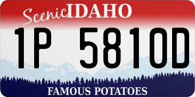 ID license plate 1P5810D