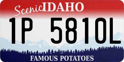 ID license plate 1P5810L