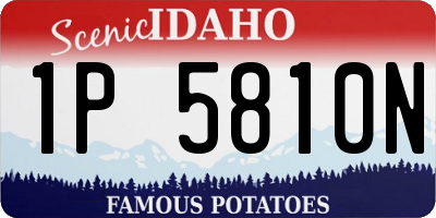 ID license plate 1P5810N