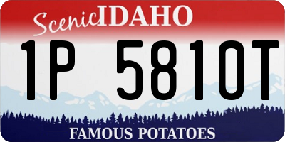 ID license plate 1P5810T