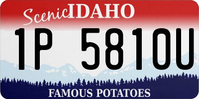ID license plate 1P5810U