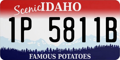 ID license plate 1P5811B