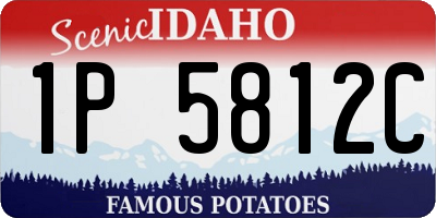 ID license plate 1P5812C