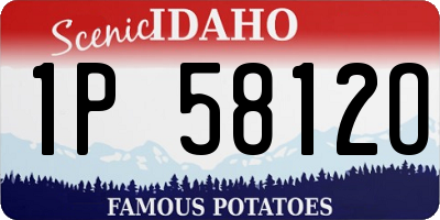 ID license plate 1P5812O