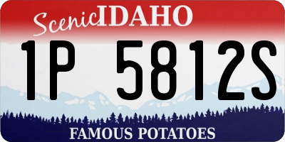 ID license plate 1P5812S