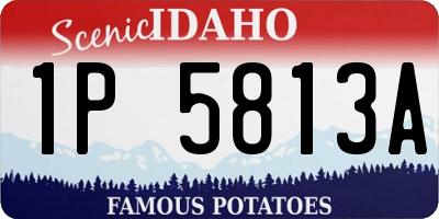 ID license plate 1P5813A