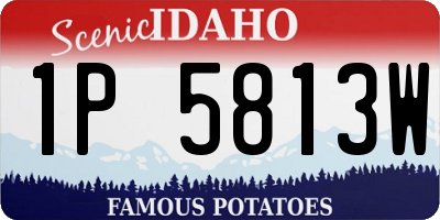 ID license plate 1P5813W