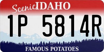 ID license plate 1P5814R