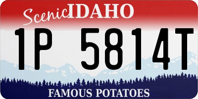 ID license plate 1P5814T