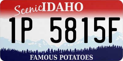 ID license plate 1P5815F