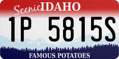 ID license plate 1P5815S