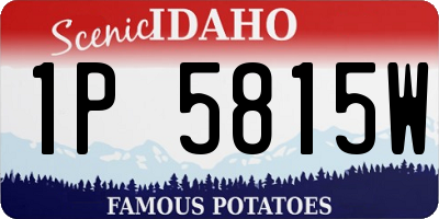 ID license plate 1P5815W