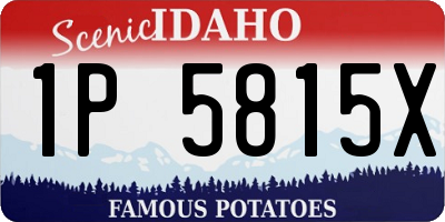 ID license plate 1P5815X
