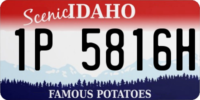 ID license plate 1P5816H