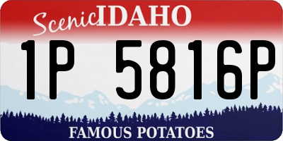 ID license plate 1P5816P