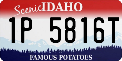 ID license plate 1P5816T