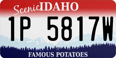 ID license plate 1P5817W