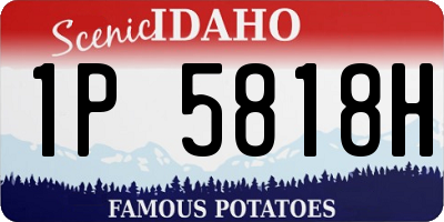 ID license plate 1P5818H