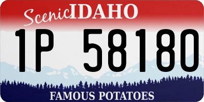 ID license plate 1P5818O