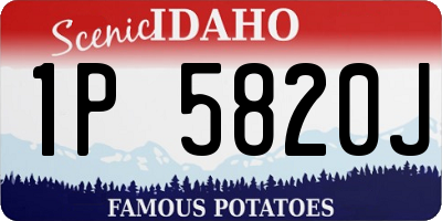 ID license plate 1P5820J